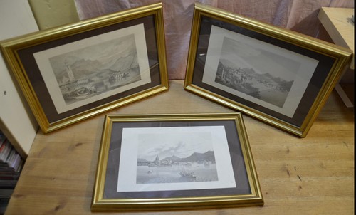 Vecchie stampe con panorama - stampe,