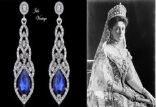 ORECCHINI COLLEZIONE-ROMANOV ZAFFIRI,BRILLANTI,LEGA ARGENTO/ORO-BIANCO:RAFFINATI