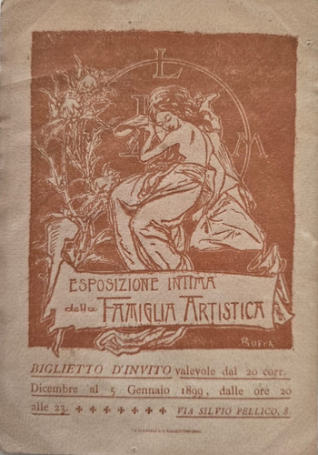 Biglietto invito 1899 - biglietto,