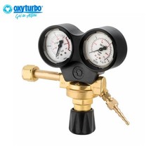 Riduttore MAXY per ossigeno a comando verticale con 2 manometri per saldatura os