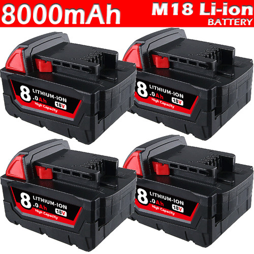 8ah per milwaukee m18 18v - 4x,