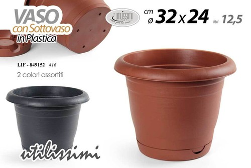 Vaso fioriera sottovaso fiori - fioriera,