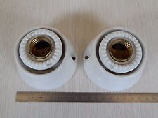 coppia di Applique lampada da parete in ceramica originali dell'epoca fondi di m