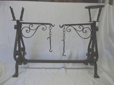 ANTICO ALARE IN FERRO BATTUTO EPOCA FINE '800 PRIMI '900 FATTO A MANO