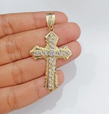 Ciondolo croce moissanite vera