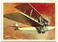 CARTOLINA MILITARE ,CULTURA  AEREONAUTICA - AEREO BIPLANO - CAPRONI Ca-90 PB