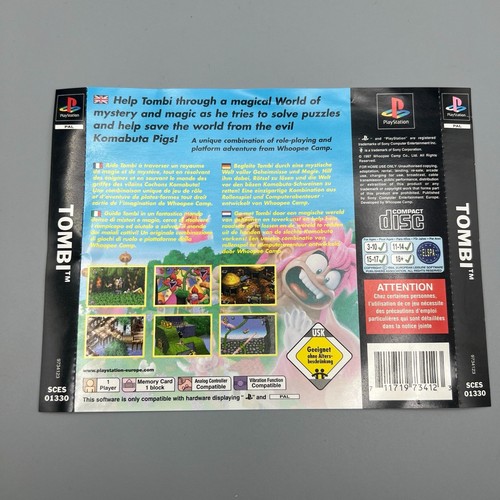 Retro copertina tombi - copertina, ps1