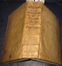 1727 Francesco Petrarca  Le rime con annotazioni del Tassoni, Muzio, Muratori