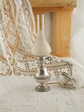 ANTICA PREZIOSA LAMPADA LUME TAVOLO STILE IMPERO ARGENTO PUNZONE 800 MADE ITALY