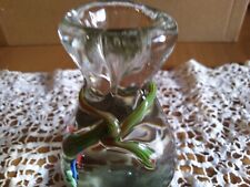 Murano vetro scultura fermacarte acquario con pesci vintage .