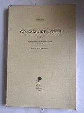 GRAMMATICA COPTA GRAMMAIRE COPTE Vergote Peeters Leuven 1983 Tomo II a