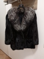 pelliccia corta visone Blackglama Con Collo Di Volpe