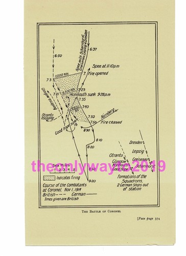 Battle coronel plan - coronel, 1914