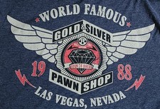 T-shirt Pawn Shop Pawn Stars uomo taglia XL famosa in tutto il mondo oro argento maglietta Las Vegas