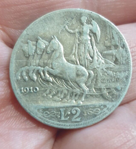 Regno italia lire quadriga - d'italia, 2