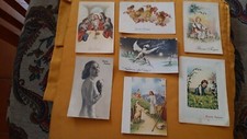 Lotto 7 vecchie cartoline Buona Pasqua