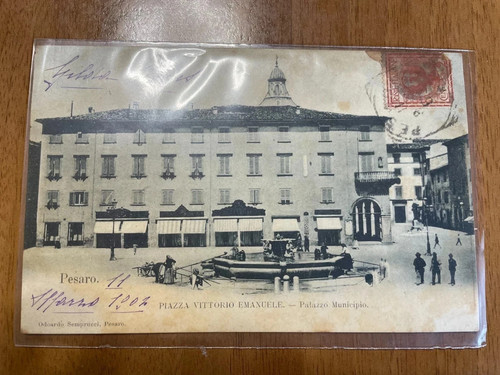 Cartolina pesaro piazza - cartolina,