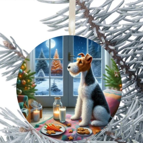 Fox terrier dog - terrier, hanging