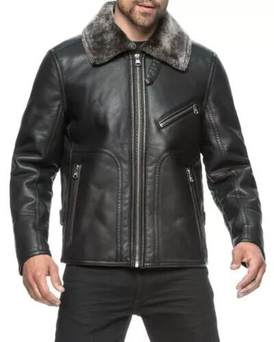 Bomber uomo biker nero