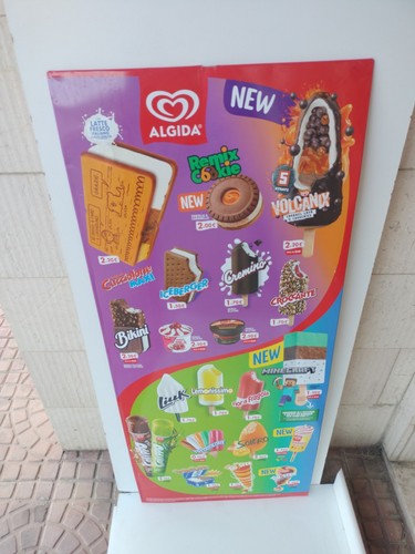 Tabella insegna gelati algida - insegna,