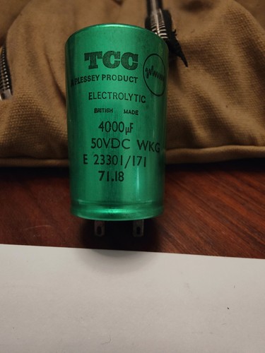 10x vintage tcc plessey 4000uf - vintage,