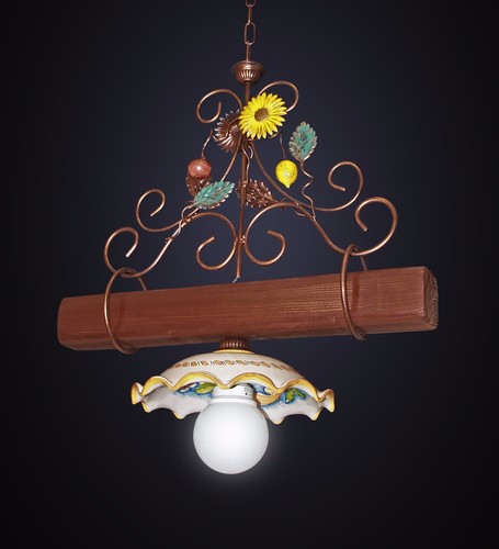 Lampadario bilanciere rustico - bilanciere,