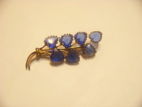 Spilla bouquet cuore blu