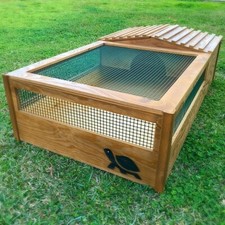 TERRARIO CASETTA PER TARTARUGHE  DI TERRA 112x62x32 LEGNO TRATTAT PER ESTERNO