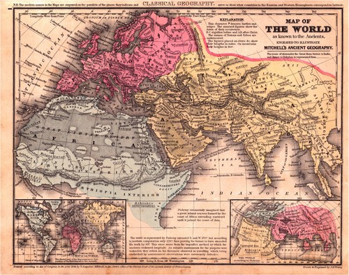 Mappa del mondo conosciuta