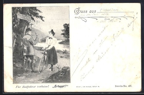Cartolina signora viene - signora,