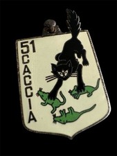 Distintivo Raro 51 STORMO CACCIA Aeronautica Militare Spilla Johnson Smalti