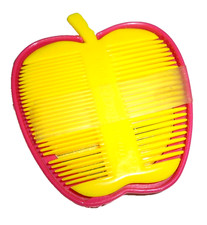 ERBAVIVA testanera 80s italy gadget pettine + specchio mela con rottura