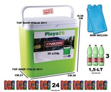 FRIGO PORTATILE PASSIVO 10-25-30 LT TERMICO DA CAMPEGGIO SPIAGGIA TIPO GIO STYLE