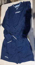 STOCK 7 KIT completino calcio calcetto LEGEA ISRAELE BLU NAVY bianco  tg. XL