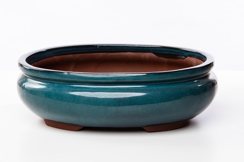 Vaso bonsai smaltato ovale - , cm