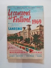 LE CANZONI DEL FESTIVAL 1969 : libretto Messaggerie Musicali Milano