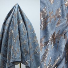 Paillettes Tissu Denim Artisanat Bricolage Vêtements Robe Veste Couture 150cm