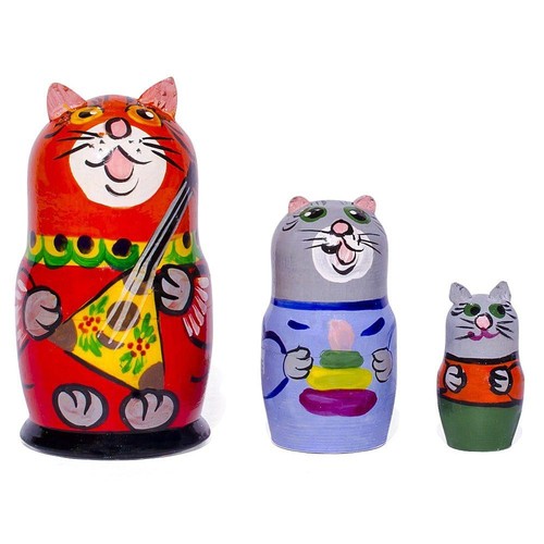 Set statuine nido gatto - gatto, con