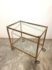 CARRELLO OTTONE E VETRO