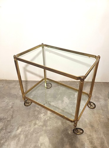 Carrello ottone vetro - carrello,