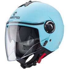 Casco Caberg Riviera V4 X blu chiaro opaco casco jet casco moto parasole