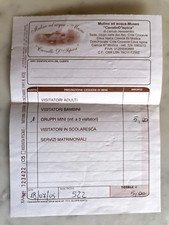 2005 SICILIA MODICA BIGLIETTO TICKET GRUP MULINO AD ACQUA MUSEO CAVALLO D'ISPICA