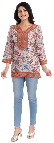 Top tunica donna floreale