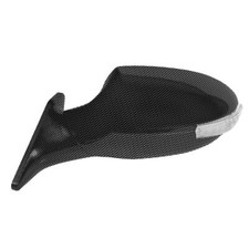 COPPIA SPECCHIETTI AUTO RACE-10 CARBON FISSI FRECCE LED MANUALE OMOLOGATI AUTO