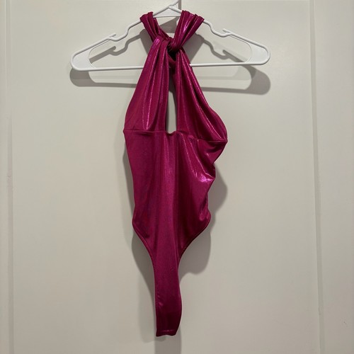 Body bershka rosa metallizzato - body,