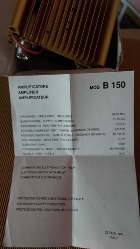 Zetagi b150 amplificatore - b150, cb
