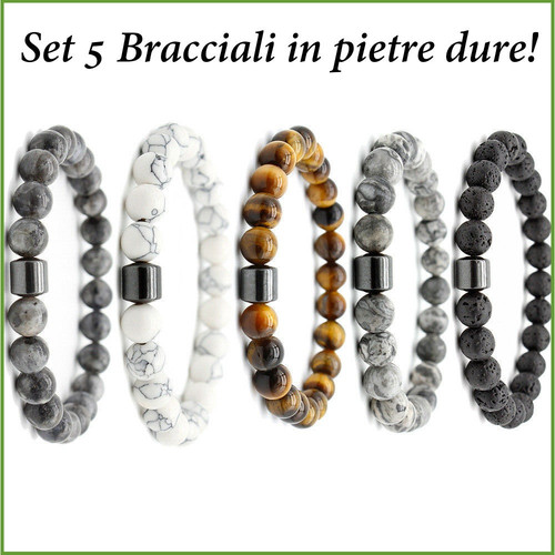 Bracciale uomo pietre - da,
