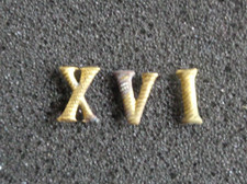 LOTTO DI 3 NUMERI ROMANI PERIODO WW2 PER FREGIO DA CAPPELLO REGIO ESERCITO PRF