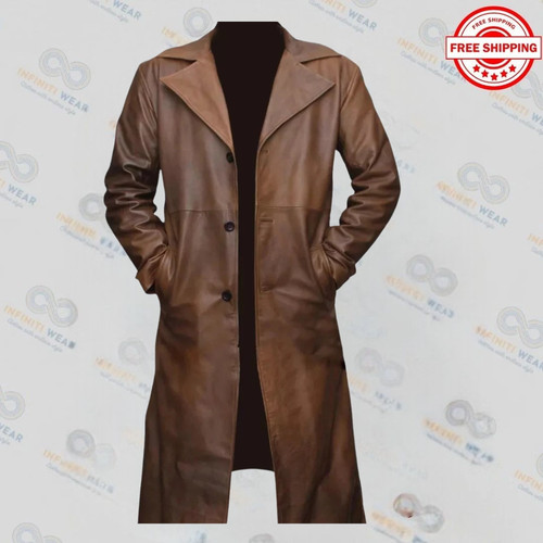 Cappotto uomo trench pelle - cappotto,