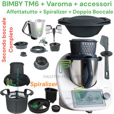 VORWERK BIMBY TM6 EXPO DEMO COME NUOVO DOPPIO BOCCALE + AFFETTATUTTO SPIRALIZER